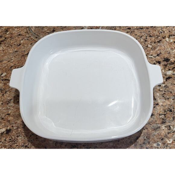 Corning Ware MW-16 10 x 10 White MicroMake Browning Dish w/ Lid - Picture 8 of 16